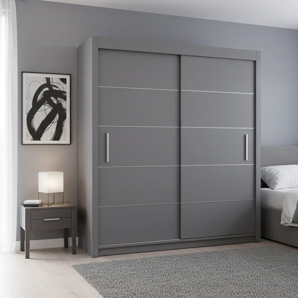 Daisy Wooden Sliding Door Wardrobe | 150 cm