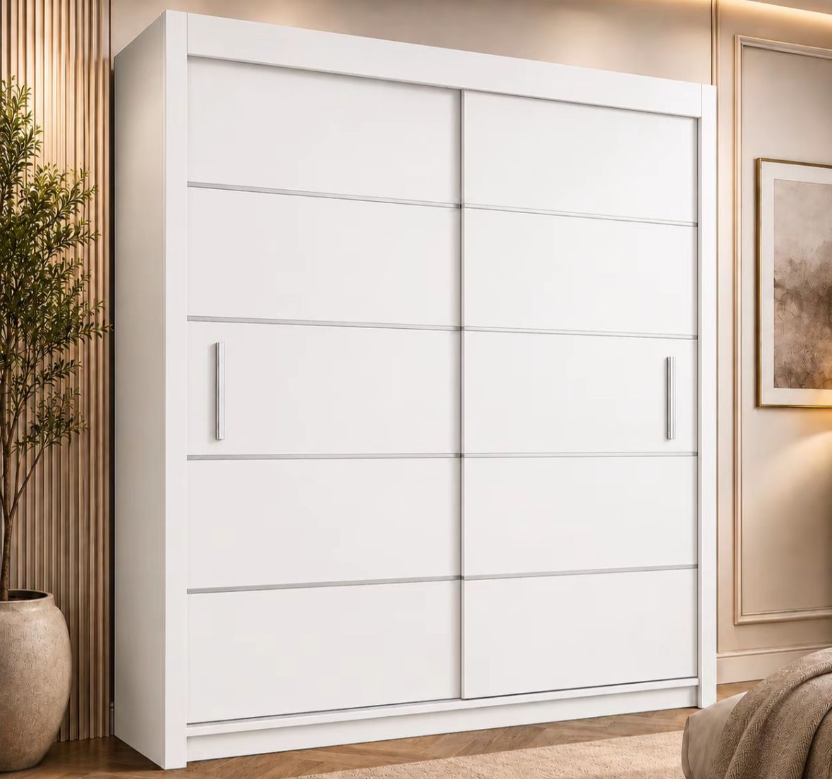 Daisy Wooden Sliding Door Wardrobe | 120 cm